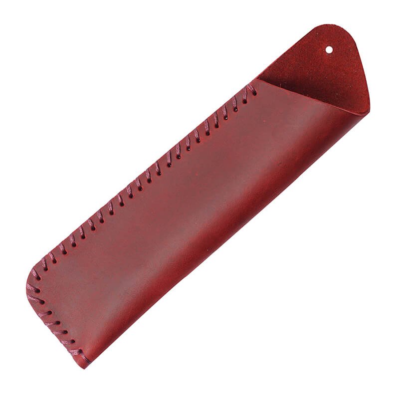 Vintage Single Pen Sleeve – Babylon Leather - Babylon LeatherBabylon LeatherAN22-Wine Red-Solid Color-2 pcs
