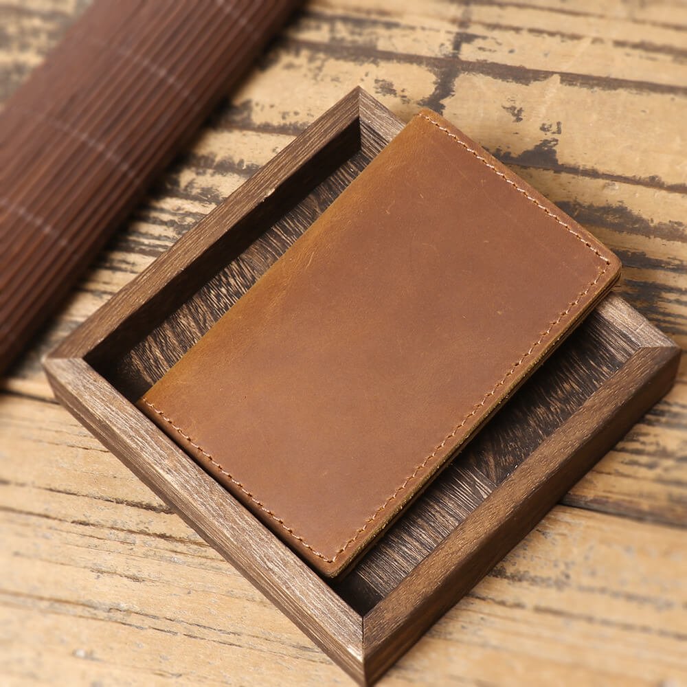 Vintage Top - Grain Leather Billfold Wallet for Daily Carry – Babylon Leather - Babylon LeatherBabylon LeatherLJ131-Brown