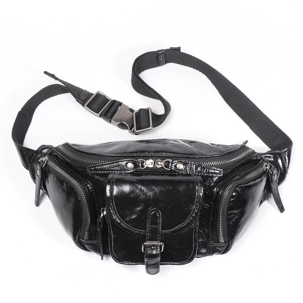 Vintage Top - Grain Leather Crossbody Sling Bag – Babylon Leather - Babylon LeatherBabylon LeatherLJ141-Black