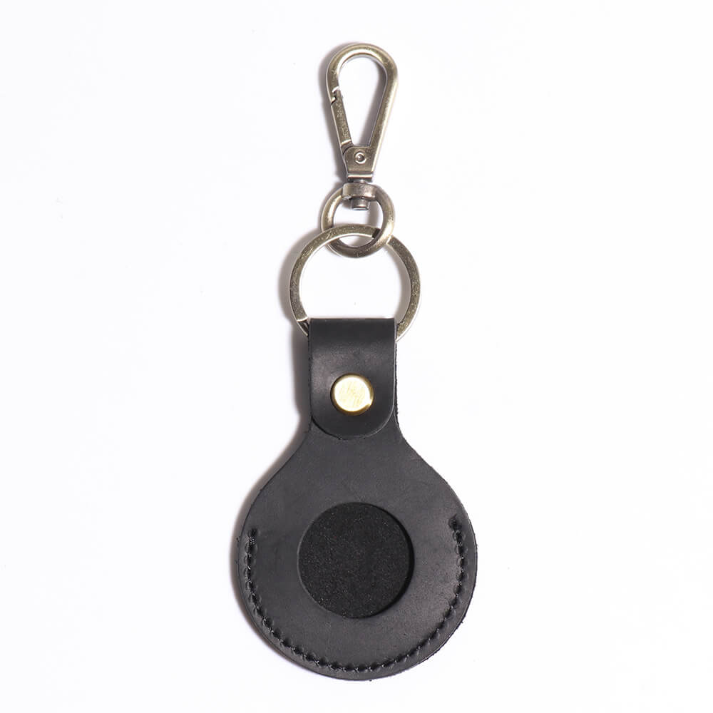Vintage Top - Grain Leather GPS Tracker AirTag Holder with Metal Clip – Babylon Leather - Babylon LeatherBabylon LeatherLJ138-Black