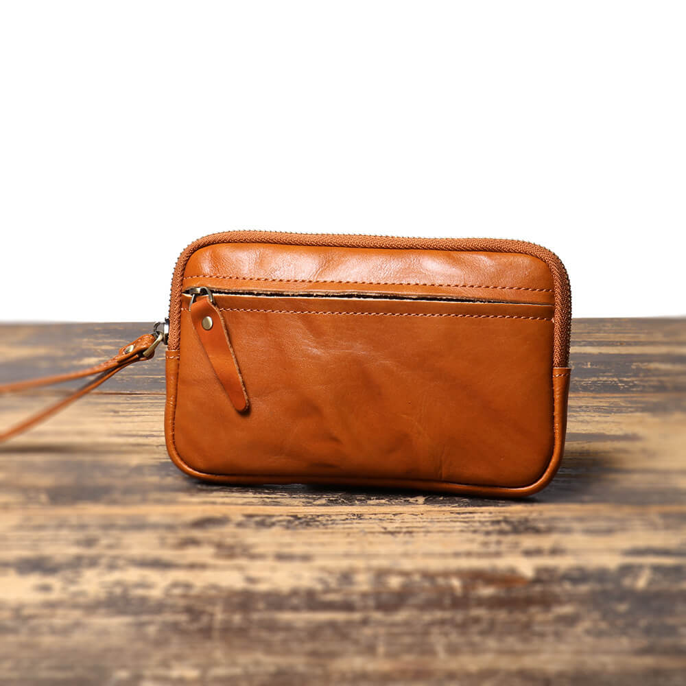 Vintage Top - Grain Leather Multi - Pocket Wristlet Wallet – Babylon Leather - Babylon LeatherBabylon LeatherLJ121-Black