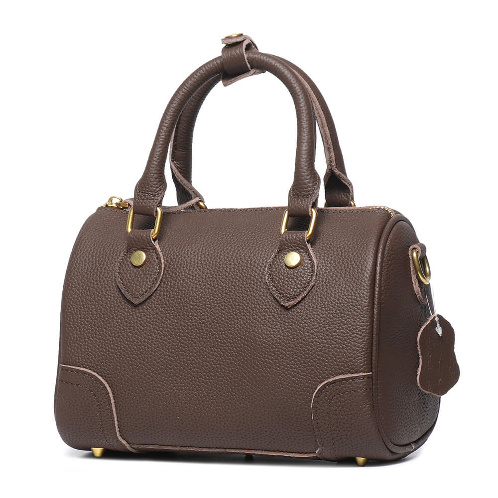 Vintage Top - Grain Leather Satchel Handbag Crossbody Bag – Babylon Leather - Babylon LeatherBabylon LeatherLJ145-Dark Coffee