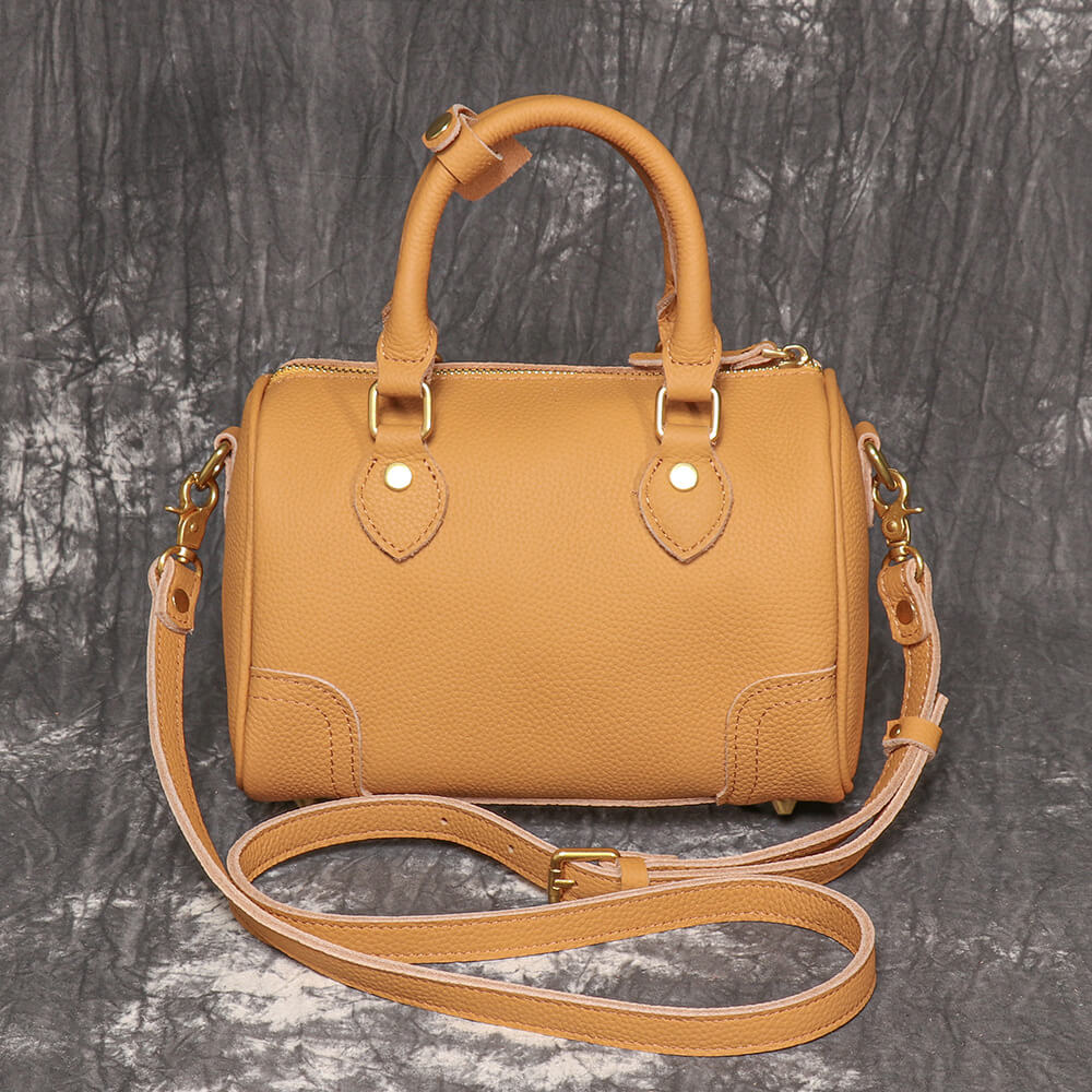 Vintage Top - Grain Leather Satchel Handbag Crossbody Bag – Babylon Leather - Babylon LeatherBabylon LeatherLJ145-Yellow