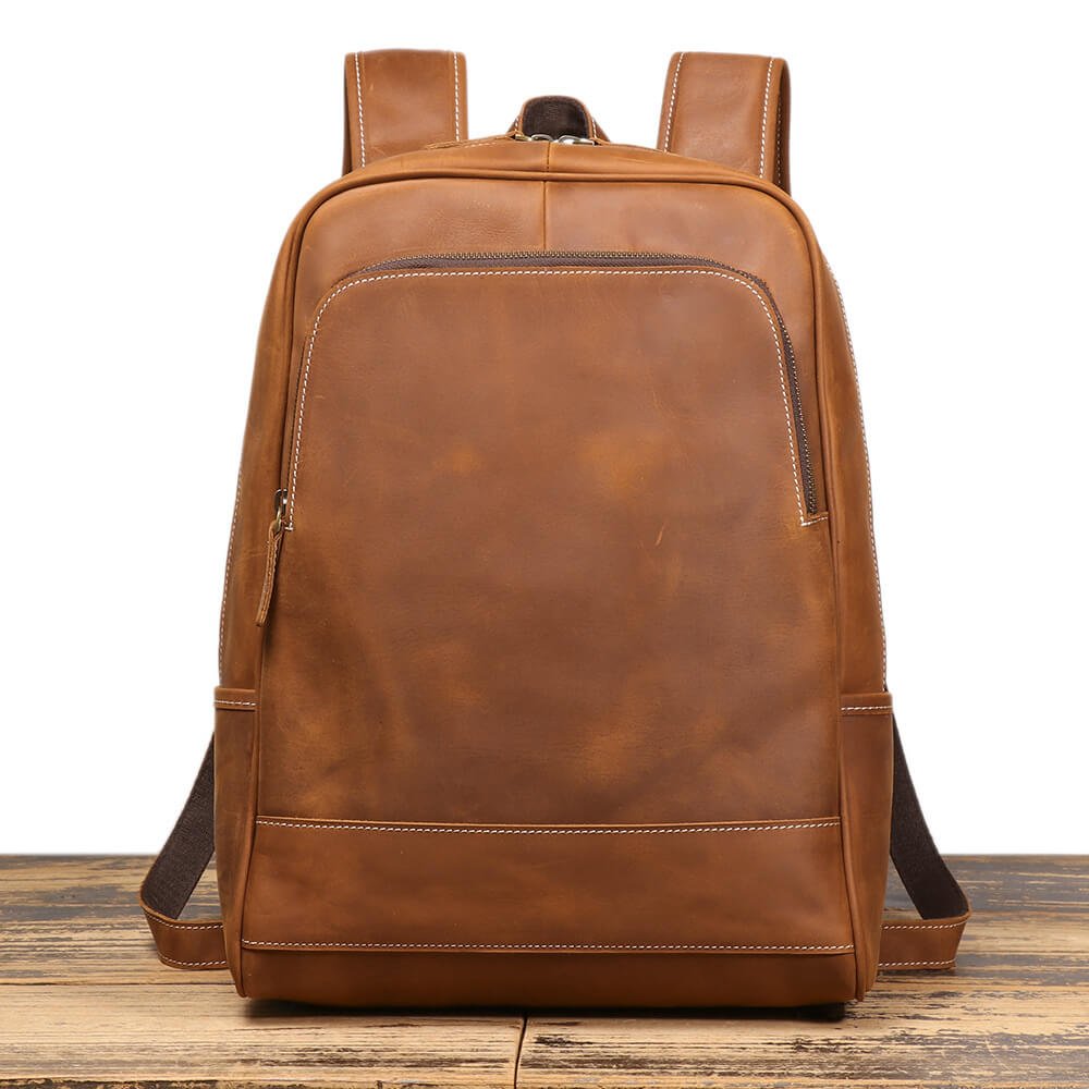 Vintage Top Grain Leather Travel Backpack for Men – Babylon Leather - Babylon LeatherBabylon LeatherLJ092 - Brown