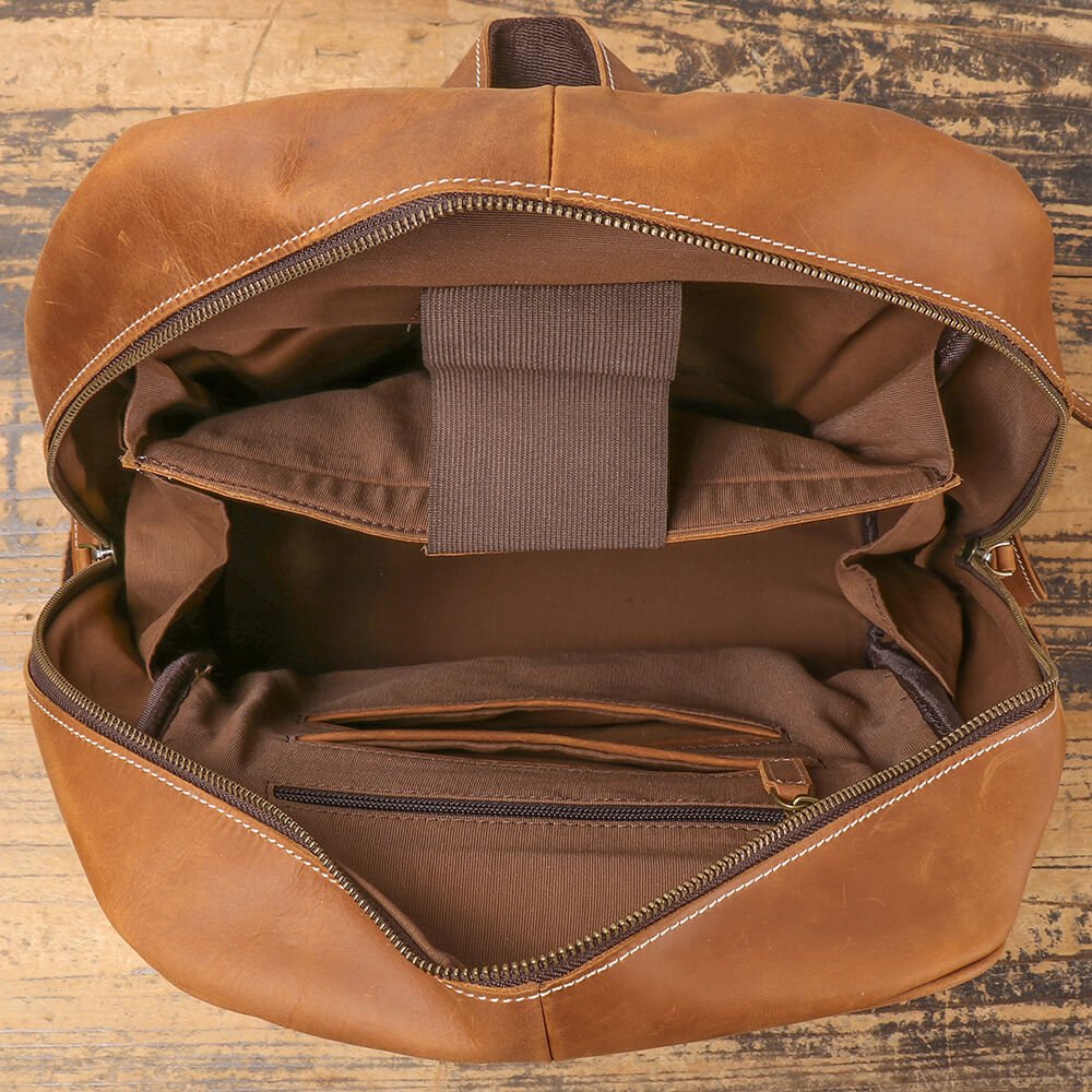 Vintage Top Grain Leather Travel Backpack for Men – Babylon Leather - Babylon LeatherBabylon LeatherLJ092 - Brown