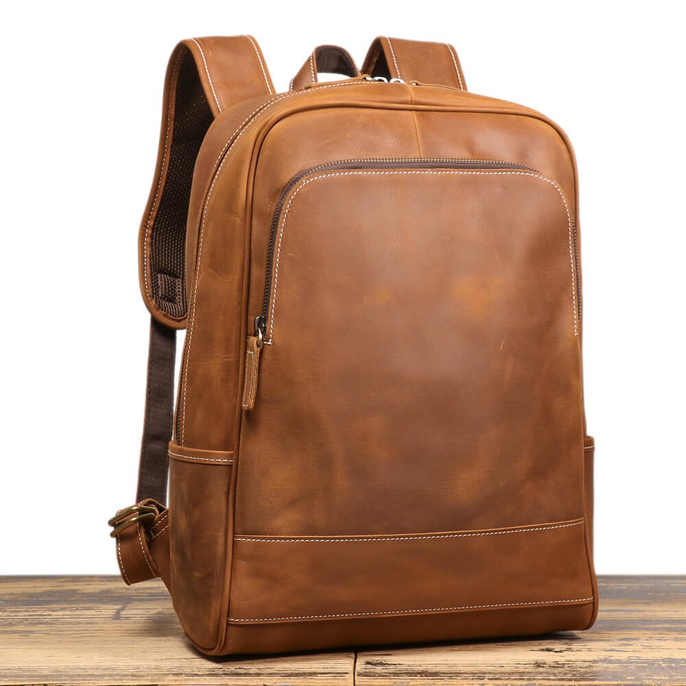 Vintage Top Grain Leather Travel Backpack for Men – Babylon Leather - Babylon LeatherBabylon LeatherLJ092 - Brown