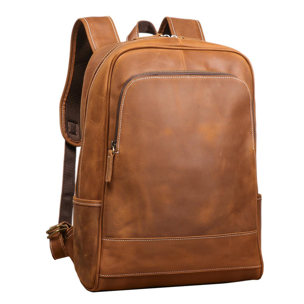 Vintage Top Grain Leather Travel Backpack for Men – Babylon Leather - Babylon LeatherBabylon LeatherLJ092 - Dark Brown