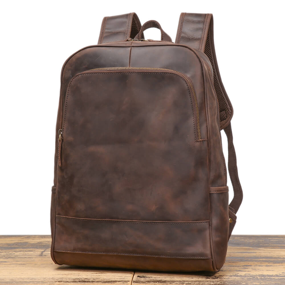 Vintage Top Grain Leather Travel Backpack for Men – Babylon Leather - Babylon LeatherBabylon LeatherLJ092 - Dark Brown