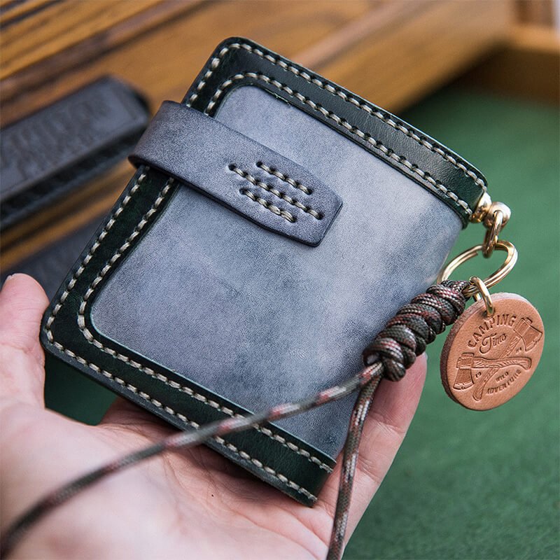 Wallet DIY Leather Kit with Hand Sanitizer Strap — Babylon Leather - Babylon LeatherBabylon LeatherLZ59-Blue-Veg Tanned Leather