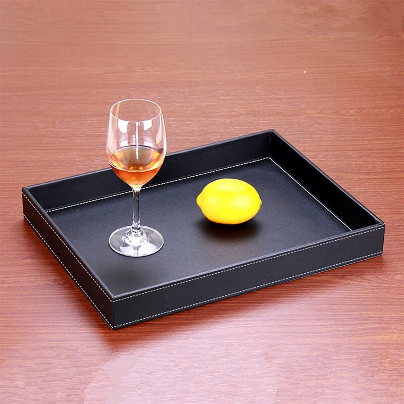 Waterproof Rectangular Serving Tray, 2 Sizes – Babylon Leather - Babylon LeatherBabylon LeatherRH02-Black-Small-Without Holes
