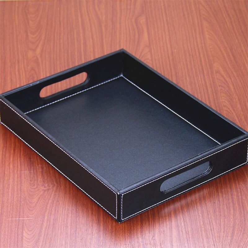Waterproof Rectangular Serving Tray, 2 Sizes – Babylon Leather - Babylon LeatherBabylon LeatherRH02-Black-Small-Without Holes