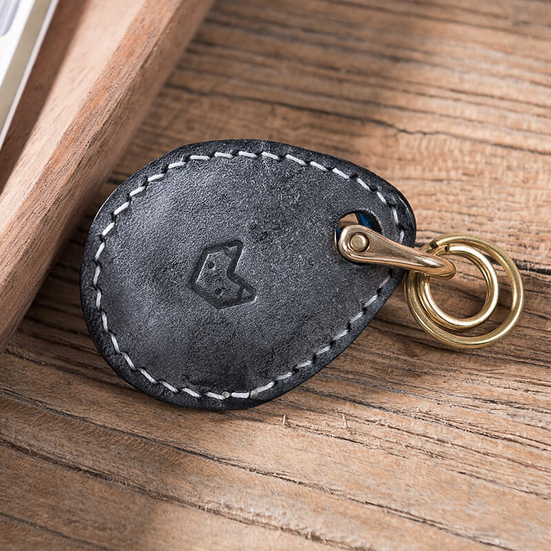 Waxed Leather Access Card Keychain DIY Kit – Babylon Leather - Babylon LeatherBabylon LeatherLZ71-Black