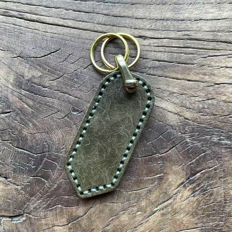 Waxed Leather DIY Keychain Craft Kit – Babylon Leather - Babylon LeatherBabylon LeatherLZ70-Camo Green-Veg Tanned Leather