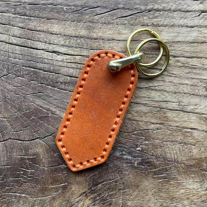 Waxed Leather DIY Keychain Craft Kit – Babylon Leather - Babylon LeatherBabylon LeatherLZ70-Orange-Nubuck Leather