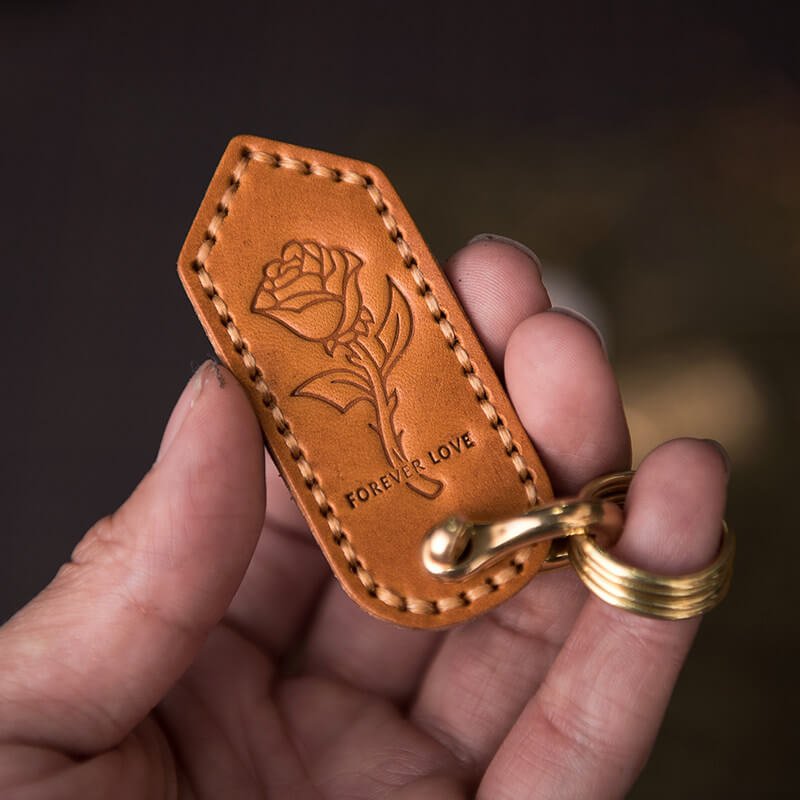 Waxed Leather DIY Keychain Craft Kit – Babylon Leather - Babylon LeatherBabylon LeatherLZ70-Yellow-Veg Tanned Leather