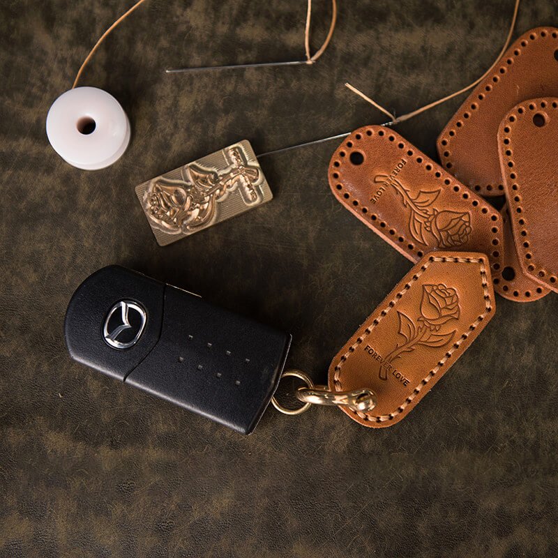 Waxed Leather DIY Keychain Craft Kit – Babylon Leather - Babylon LeatherBabylon LeatherLZ70-Yellow-Veg Tanned Leather