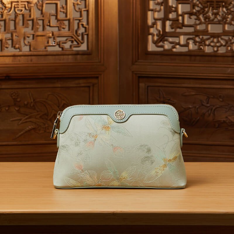 Whisper of Light Silk Crossbody Bag – Babylon Leather - Babylon LeatherBabylon LeatherTX185-Green 1