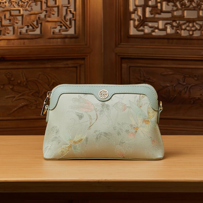 Whisper of Light Silk Crossbody Bag – Babylon Leather - Babylon LeatherBabylon LeatherTX185-Green 2