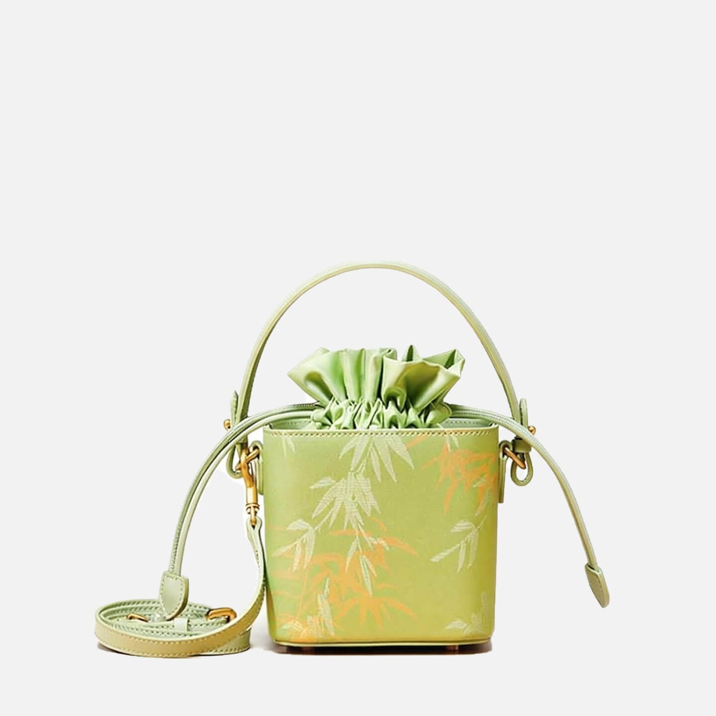 Whispers of Bamboo Leather Light Embossing Box Handbag – Babylon Leather - Babylon LeatherBabylon LeatherTX055-Light Green