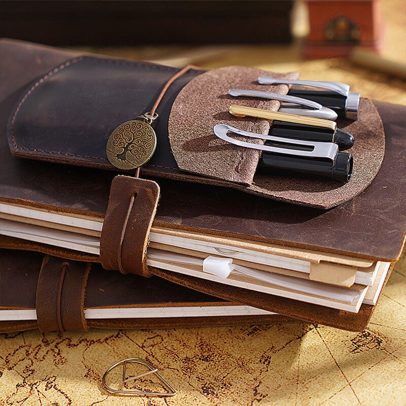 Wide Leather Pen Sleeve – Babylon Leather - Babylon LeatherBabylon LeatherAN32-Brown