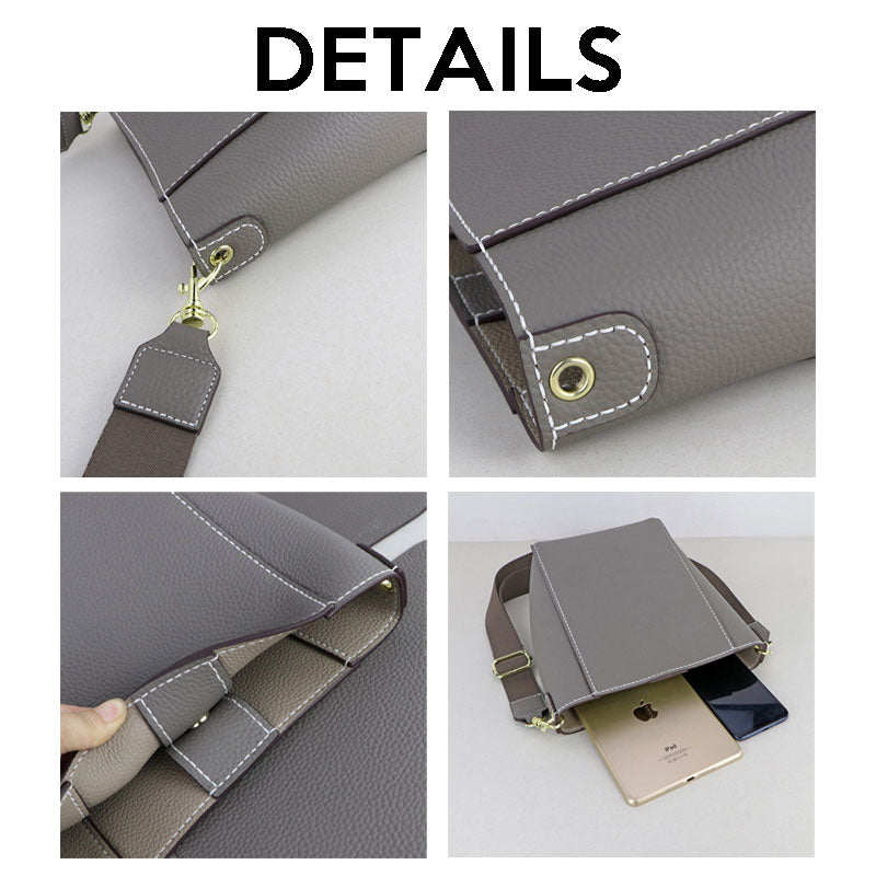 Wide Strap Bucket Bag DIY Kit – Babylon Leather - Babylon LeatherBabylon LeatherSY19 - Grey - White