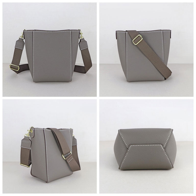 Wide Strap Bucket Bag DIY Kit – Babylon Leather - Babylon LeatherBabylon LeatherSY19 - Grey - White
