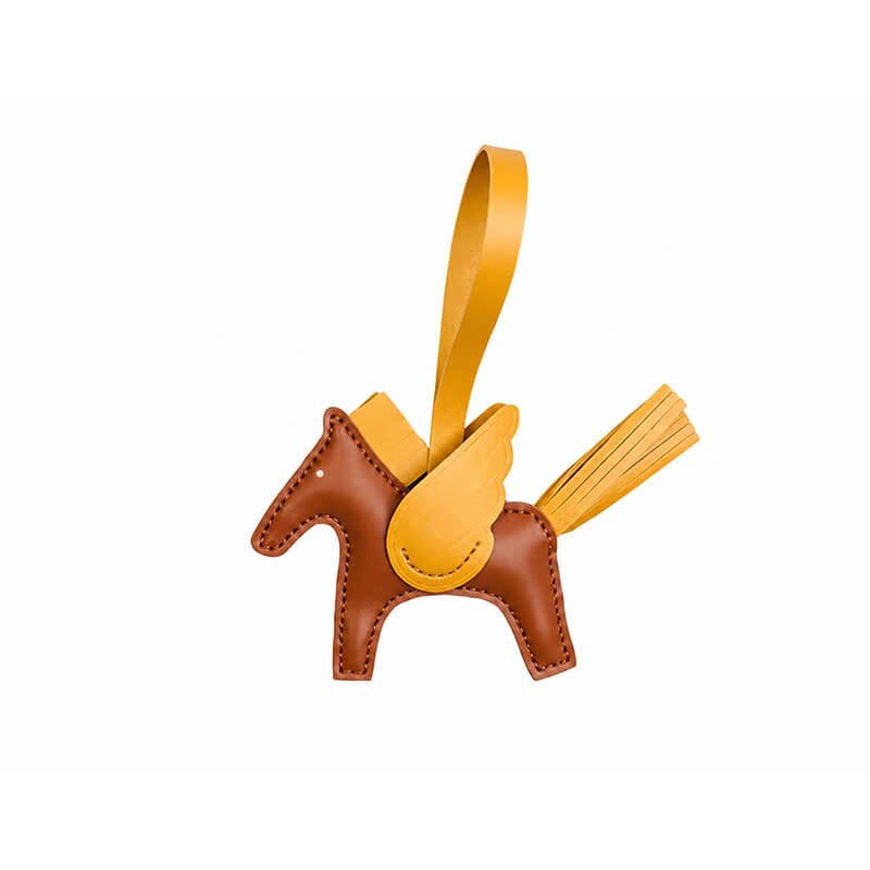 Winged Horse Leather Bag Charm DIY Kit - Babylon Leather - Babylon LeatherBabylon LeatherPP27-Brown & Orange
