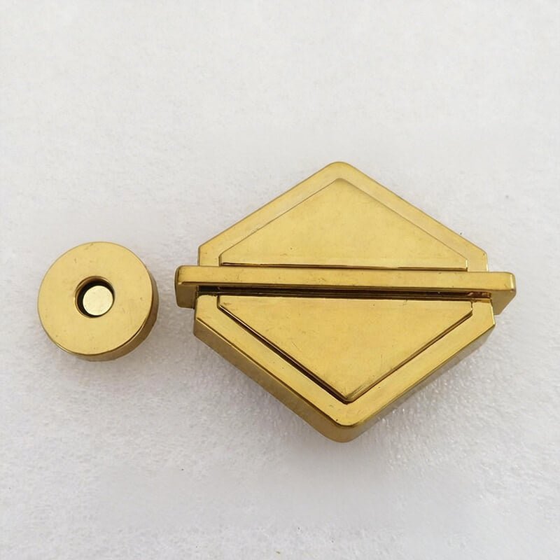 Women’s Bag Magnetic Closure Clasp Magnetically Operated Lock - Babylon LeatherBabylon LeatherMOL-028-Gilded-J-Flat Magnetic Snap