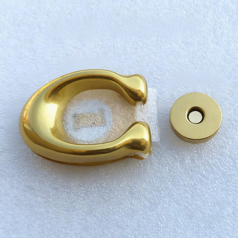 Women’s Bag Magnetic Closure Clasp Magnetically Operated Lock - Babylon LeatherBabylon LeatherMOL-028-Gilded-L-Flat Magnetic Snap