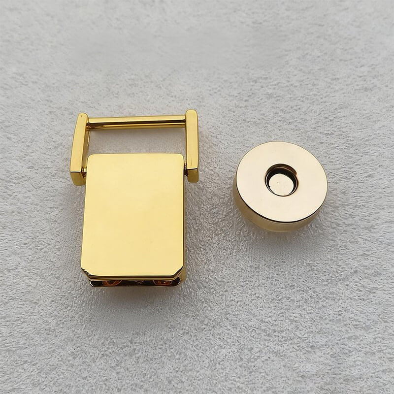 Women’s Bag Magnetic Closure Clasp Magnetically Operated Lock - Babylon LeatherBabylon LeatherMOL-028-Gold-K-Flat Magnetic Snap