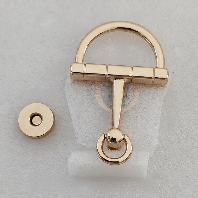 Women’s Bag Magnetic Closure Clasp Magnetically Operated Lock - Babylon LeatherBabylon LeatherMOL-028-Light Gold-F-Flat Magnetic Snap