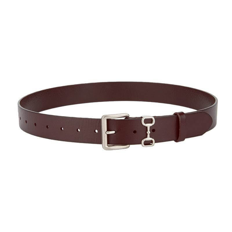 Women's Cowhide Leather Belt with Classic Buckle – Babylon Leather - Babylon LeatherBabylon LeatherDJ03-Brown