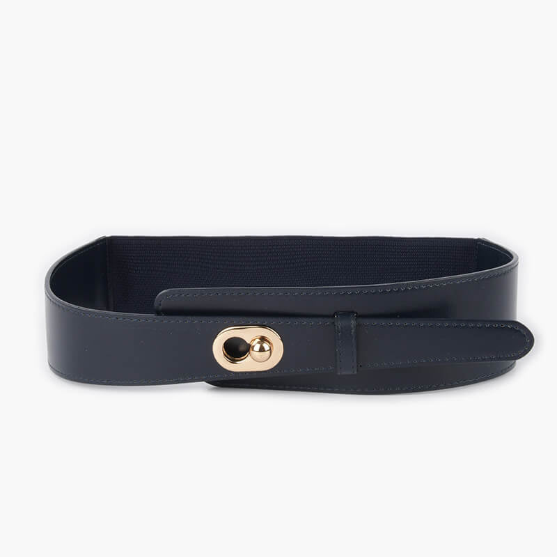 Women's Elastic Split Leather Waist Belt – Babylon Leather - Babylon LeatherBabylon LeatherDJ18-Blue