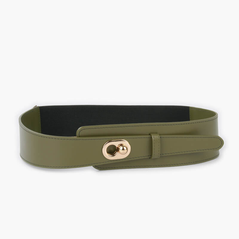 Women's Elastic Split Leather Waist Belt – Babylon Leather - Babylon LeatherBabylon LeatherDJ18-Green