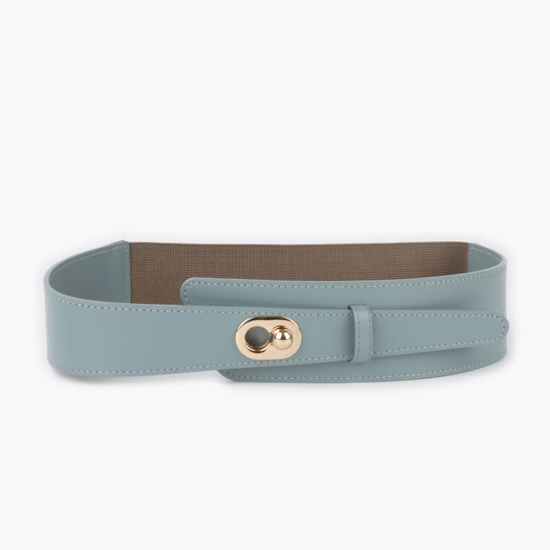 Women's Elastic Split Leather Waist Belt – Babylon Leather - Babylon LeatherBabylon LeatherDJ18-Light Blue
