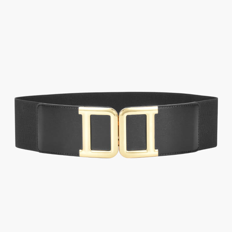 Women's Gold Double - Clasp Wide Leather Corset Belt – Babylon Leather - Babylon LeatherBabylon LeatherDJ17-Black