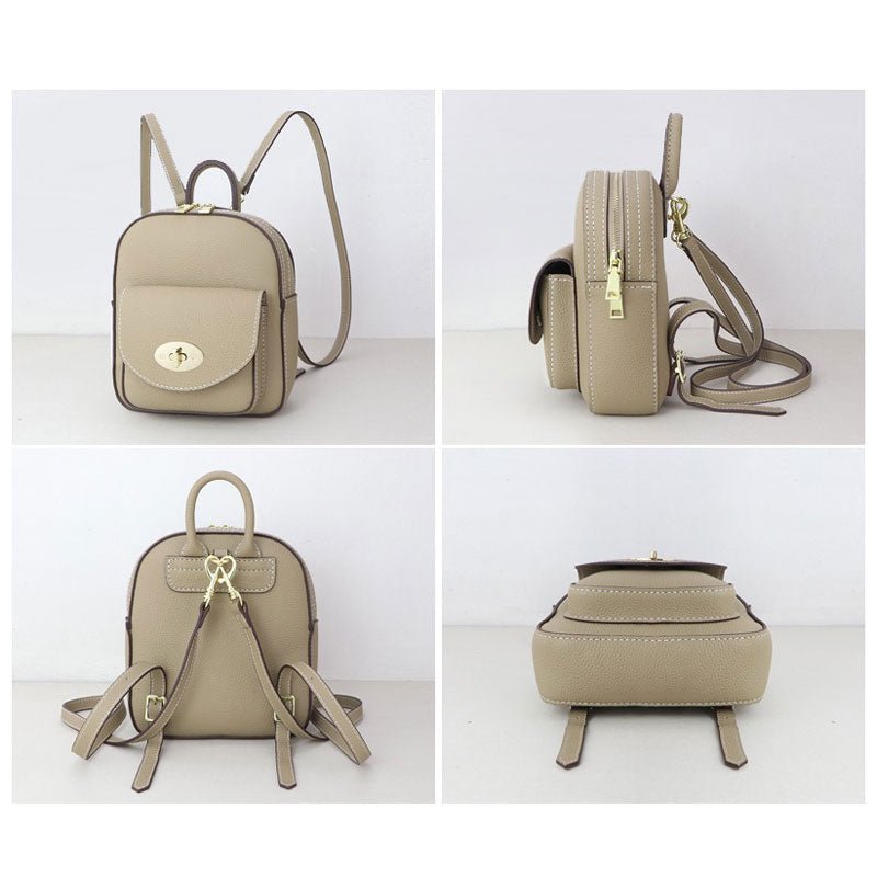 Women’s Leather Backpack DIY Kit – Babylon Leather - Babylon LeatherBabylon LeatherSY16 - Khaki - White