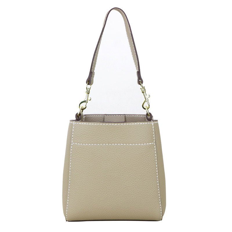Women’s Leather Bucket Bag DIY Kit – Babylon Leather - Babylon LeatherBabylon LeatherSY13 - Large - Matching Color - Lychee Pattern Leather - Khaki