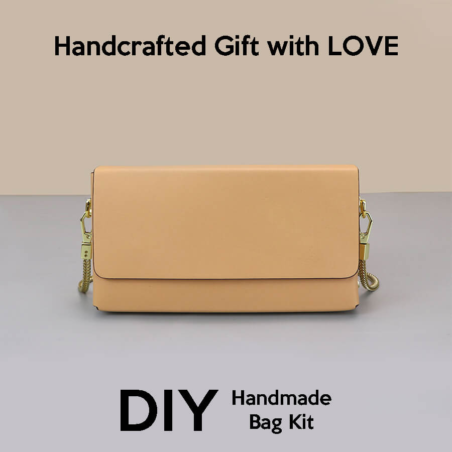 Women’s Leather Crossbody Box Bag DIY Kit – Babylon Leather - Babylon LeatherBabylon LeatherSY131-Beige-Color-Matched