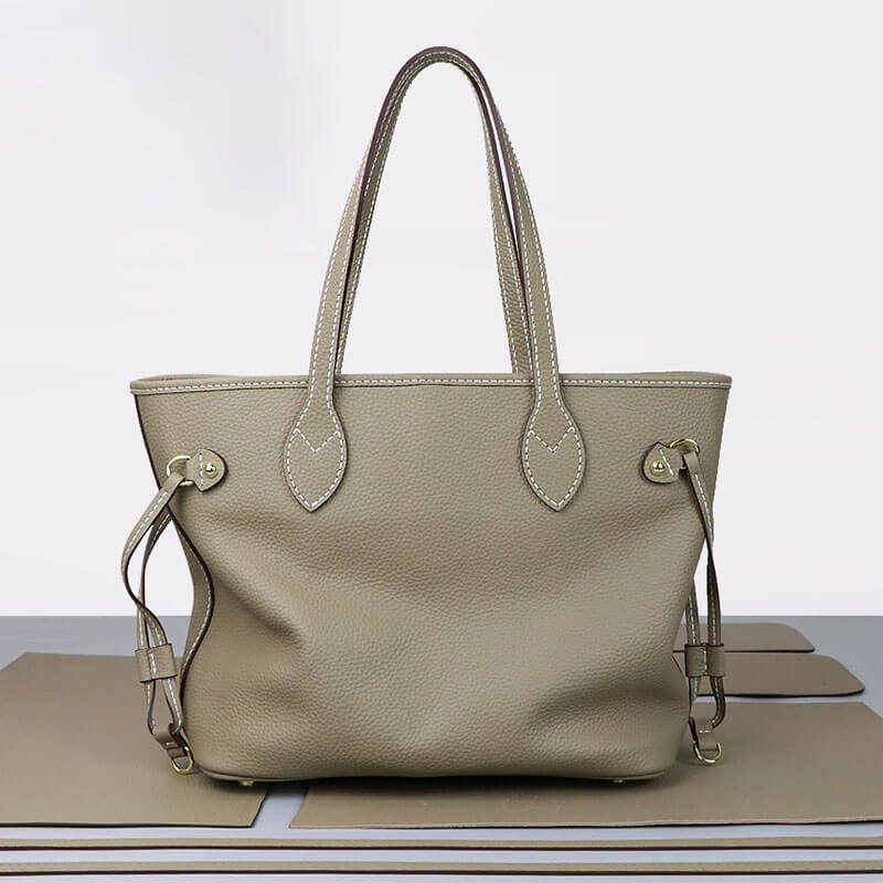 Women’s Leather Tote Bag DIY Kit – Babylon Leather - Babylon LeatherBabylon LeatherSY60 - Khaki - White