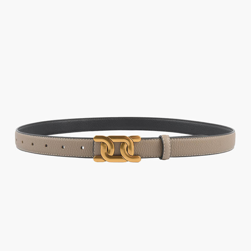Women's Reversible Lychee - Grain Cowhide Leather Belt – Babylon Leather - Babylon LeatherBabylon LeatherDJ19-Light Khaki