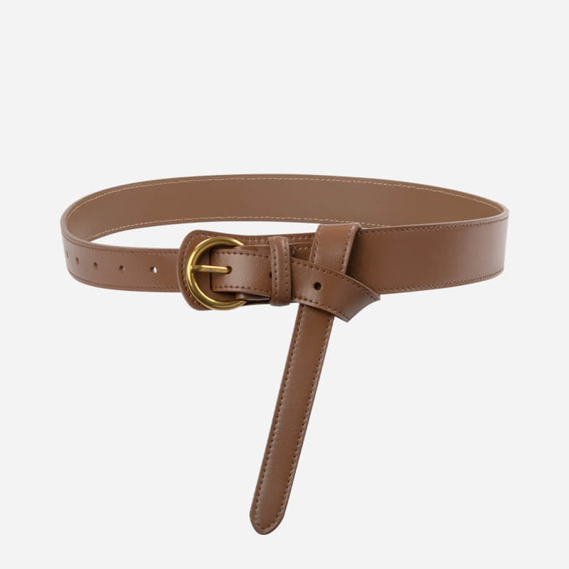 Women's Tapered Elastic Split Leather Waist Belt – Babylon Leather - Babylon LeatherBabylon LeatherDJ15-Brown