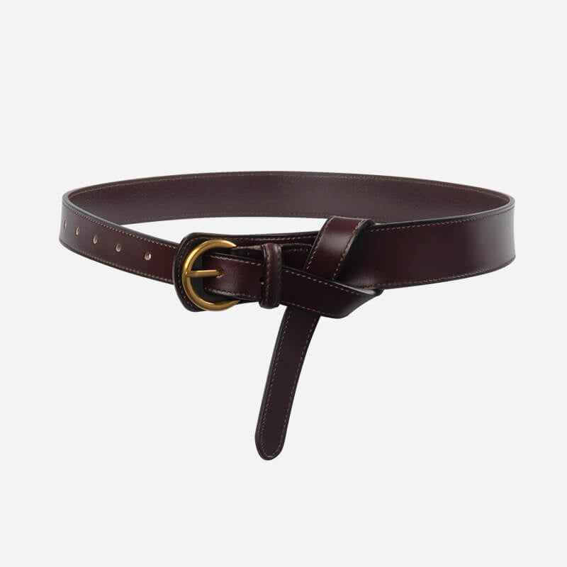 Women's Tapered Elastic Split Leather Waist Belt – Babylon Leather - Babylon LeatherBabylon LeatherDJ15-Coffee
