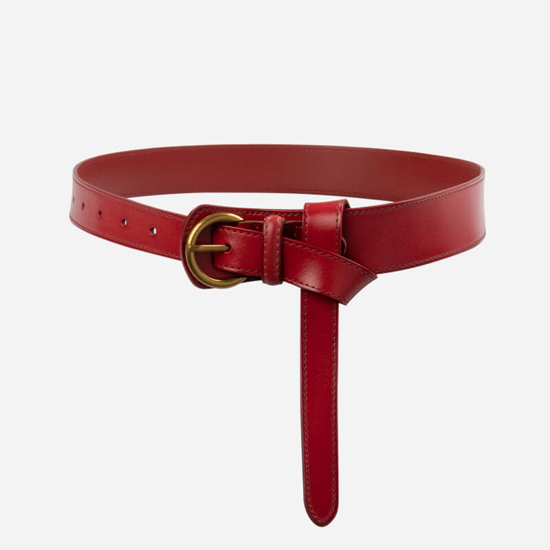 Women's Tapered Elastic Split Leather Waist Belt – Babylon Leather - Babylon LeatherBabylon LeatherDJ15-Red
