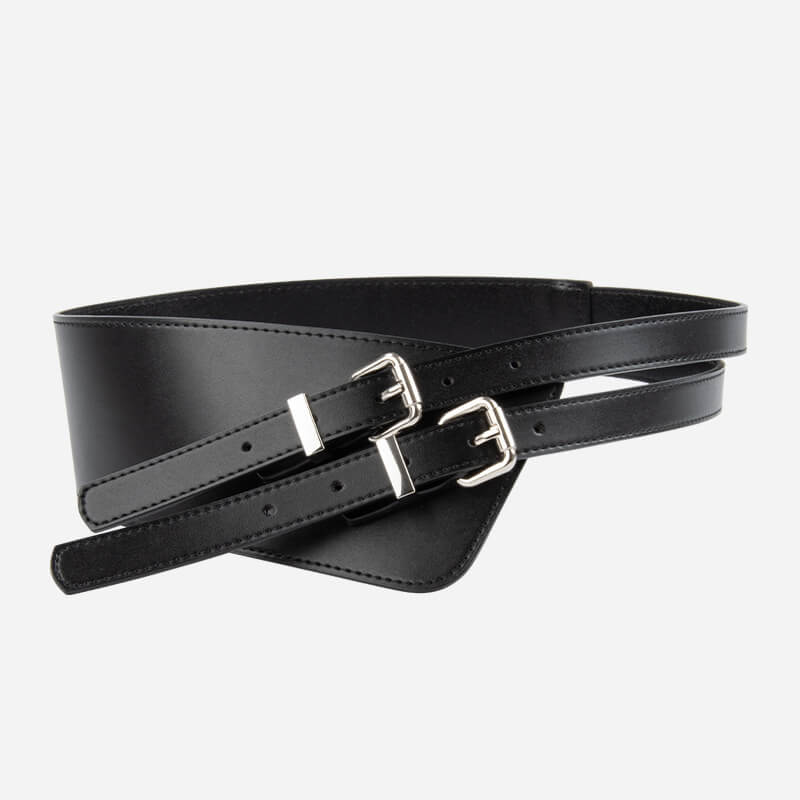 Women's Tapered Split Leather Waist Cincher Belt – Babylon Leather - Babylon LeatherBabylon LeatherDJ12-Black