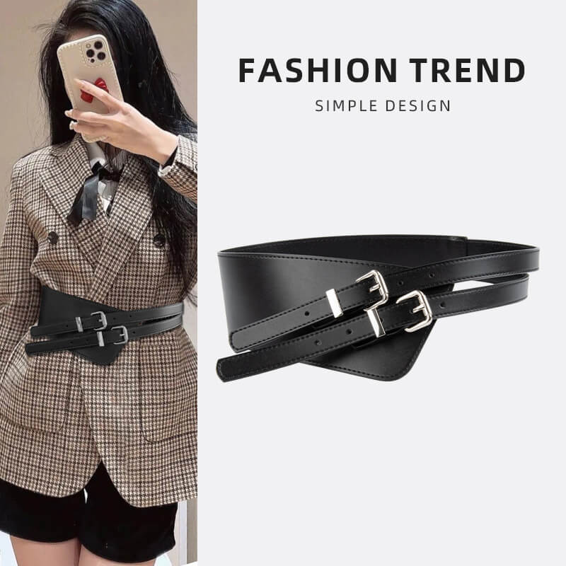 Women's Tapered Split Leather Waist Cincher Belt – Babylon Leather - Babylon LeatherBabylon LeatherDJ12-Black