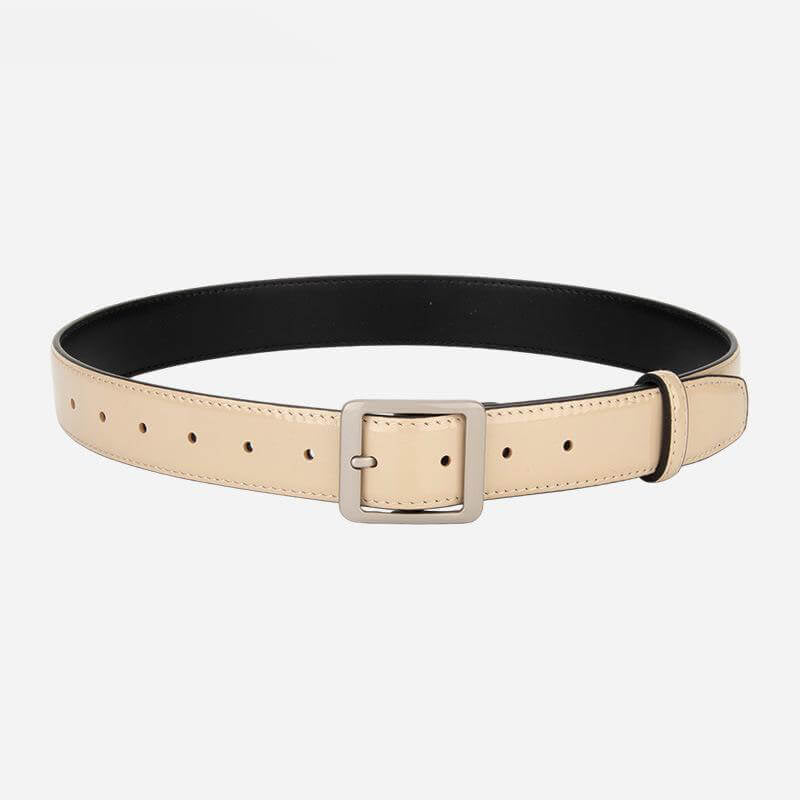 Women's Top - Grain Cowhide Belt with Metal Buckle – Babylon Leather - Babylon LeatherBabylon LeatherDJ01-Beige