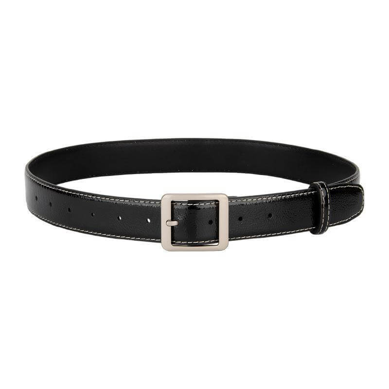Women's Top - Grain Cowhide Belt with Metal Buckle – Babylon Leather - Babylon LeatherBabylon LeatherDJ01-Black