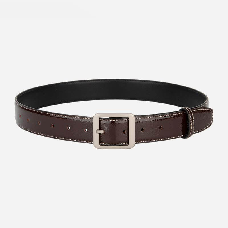 Women's Top - Grain Cowhide Belt with Metal Buckle – Babylon Leather - Babylon LeatherBabylon LeatherDJ01-Coffee