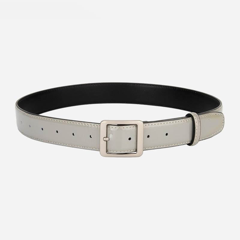 Women's Top - Grain Cowhide Belt with Metal Buckle – Babylon Leather - Babylon LeatherBabylon LeatherDJ01-Light Gray